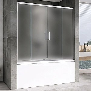 Шторка для ванны ABBER Schwarzer Diamant AG57150M 150x140 матовая купить в интернет-магазине Sanbest