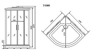 Душевая кабина Timo Standart T-1101 P купить в интернет-магазине Sanbest