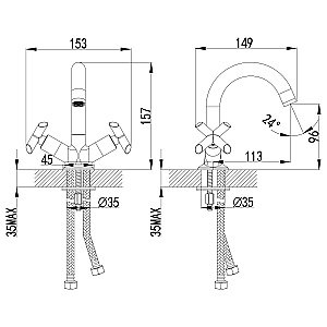 Смеситель для раковины Lemark Practica LM7507C купить в интернет-магазине сантехники Sanbest