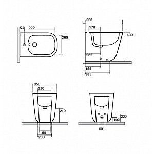 Биде напольное Kerasan Tribeca 512001 купить в интернет-магазине Sanbest