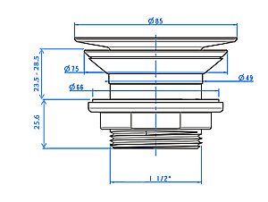 Слив-автомат для ванной Burlington CW13 купить в интернет-магазине сантехники Sanbest