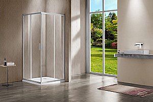 Душевой уголок Vincea Garda VSS-1G9012CLBN 120x90 профиль брашированный никель/стекло прозрачное купить в интернет-магазине Sanbest