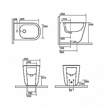 Биде напольное Kerasan Tribeca 512001 купить в интернет-магазине Sanbest