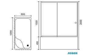 Душевой уголок Royal Bath RB8120BP-C-CH 120х80 матовый купить в интернет-магазине Sanbest