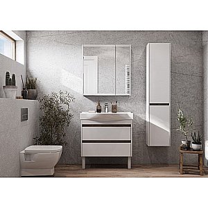 Пенал Акватон Нортон 34 белый для ванной в интернет-магазине сантехники Sanbest