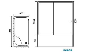 Душевой уголок Royal Bath RB8120BP-C-CH 120х80 матовый купить в интернет-магазине Sanbest