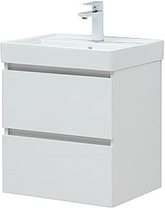 Тумба с раковиной Aquanet Вега 70 белый глянец для ванной в интернет-магазине Sanbest