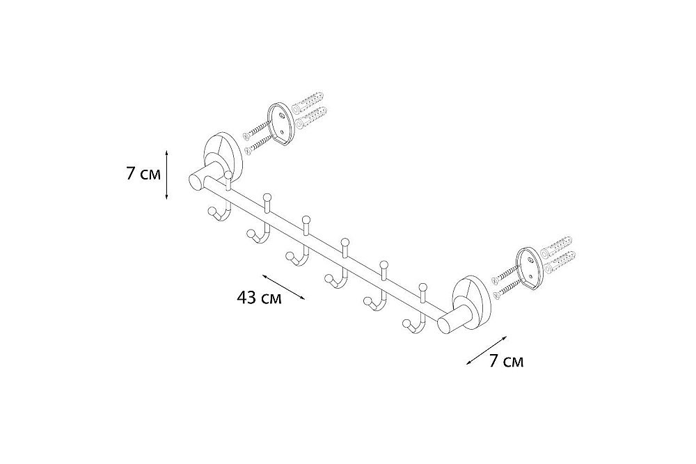 Крючок FIXSEN Europa FX-21805-6 купить в интернет-магазине сантехники Sanbest