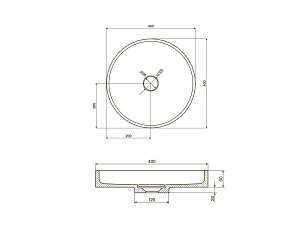 Раковина накладная NT Bagno Fanello 40 NT705 белая матовая купить в интернет-магазине Sanbest