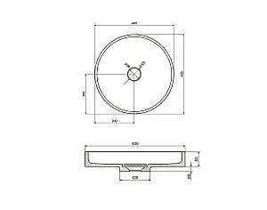 Раковина накладная NT Bagno Fanello 40 NT705 белая матовая купить в интернет-магазине Sanbest