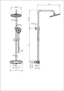 Душевая система с термостатом WONZON & WOGHAND NEO, Хром (WW-B3035-A-CR) купить в интернет-магазине сантехники Sanbest