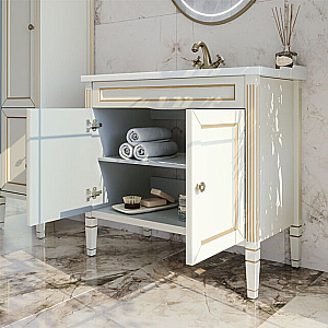 Тумба с раковиной Caprigo ALBION Promo 90 светлый беж для ванной в интернет-магазине Sanbest