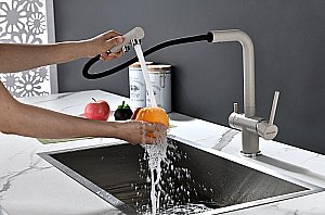 Смеситель для кухни Paulmark Serpentine Se213222-BE бежевый купить в интернет-магазине сантехники Sanbest