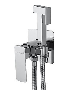 Смеситель с гигиеническим душем встраиваемый WONZON & WOGHAND EDGE, Хром (WW-88829003-CR) купить в интернет-магазине сантехники Sanbest