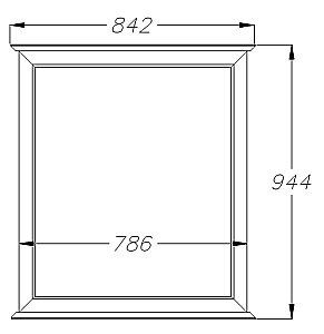 Зеркало-рамка Опадирис КАНТАРА 00-00005565 85 cлоновая кость в ванную от интернет-магазине сантехники Sanbest