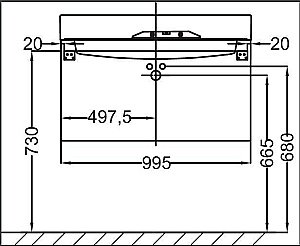 Тумба с раковиной Jacob Delafon RYTHMIK 100 EB1304-E10+EXN112-00 квебекский дуб для ванной в интернет-магазине Sanbest