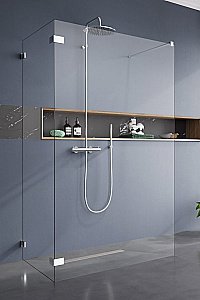 Душевое ограждение Radaway Euphoria Walk-in 80х90 стекло прозрачное/профиль хром купить в интернет-магазине Sanbest