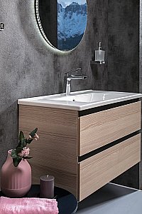 Тумба с раковиной Armadi Art Capolda 85 светлое дерево для ванной в интернет-магазине Sanbest