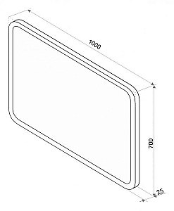 Зеркало Misty Стайл D1 100x70 в ванную от интернет-магазине сантехники Sanbest