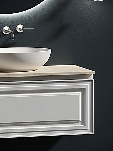 Тумба с раковиной Sancos Very 100 со столешницей, белая матовый для ванной в интернет-магазине Sanbest