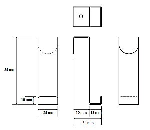 Крючок Bemeta DARK 101106150 черный матовый купить в интернет-магазине сантехники Sanbest