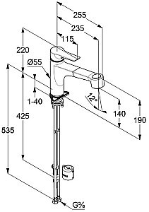 Смеситель для кухни Kludi Mix Multi 329420575 хром купить в интернет-магазине сантехники Sanbest
