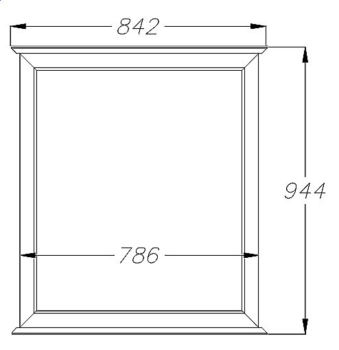 Зеркало-рамка Опадирис КАНТАРА 00-00005565 85 cлоновая кость в ванную от интернет-магазине сантехники Sanbest