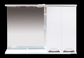 Зеркало со шкафом Misty Куба 79,8 белый правое купить в интернет-магазине сантехники Sanbest