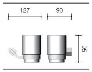 Стакан Schein Watteau123 купить в интернет-магазине сантехники Sanbest