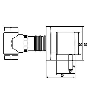 Встраиваемый вентиль Creavit AC50L хром купить в интернет-магазине сантехники Sanbest