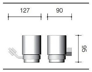 Стакан Schein Watteau123 купить в интернет-магазине сантехники Sanbest
