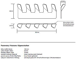 Планка с 5ю крючками Bemeta Niva 101106045 купить в интернет-магазине сантехники Sanbest