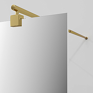 Душевое ограждение WasserKRAFT Vechte 60W46PG-MR 110 фиксатор золото глянцевое/стекло зеркальное купить в интернет-магазине Sanbest