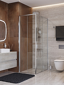 Душевой уголок Cezares LUX 70х80 AH-FS-1-70/80-C-CR стекло прозрачное/профиль хром купить в интернет-магазине Sanbest