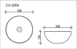 Раковина накладная Ceramica Nova Element CN6004 35 черный матовый купить в интернет-магазине Sanbest