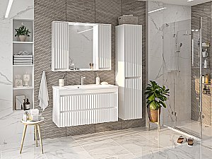 Пенал подвесной Misty Balaton 35 BAL-05035-01-2 белый для ванной в интернет-магазине сантехники Sanbest