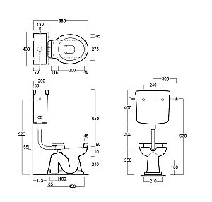 Унитаз SIMAS Londra LO901 с низким бачком, белый/бронза купить в интернет-магазине Sanbest