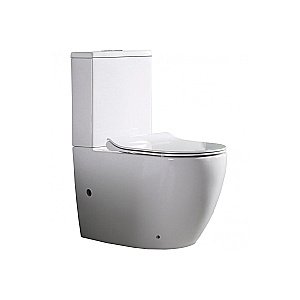 Унитаз напольный Ceramalux NS-2176 белый с бачком, с крышкой микролифт купить в интернет-магазине Sanbest