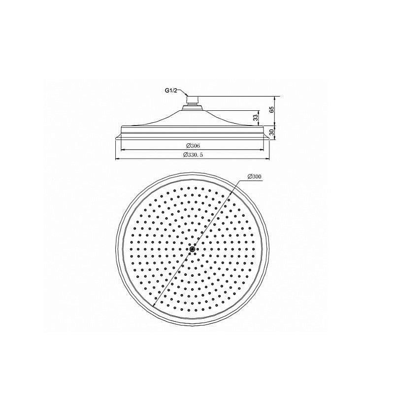 Верхний душ Arcade V60 никель купить в интернет-магазине сантехники Sanbest