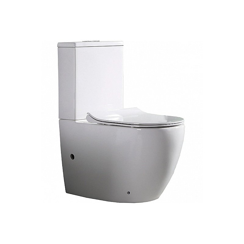 Унитаз напольный Ceramalux NS-2176 белый с бачком, с крышкой микролифт купить в интернет-магазине Sanbest