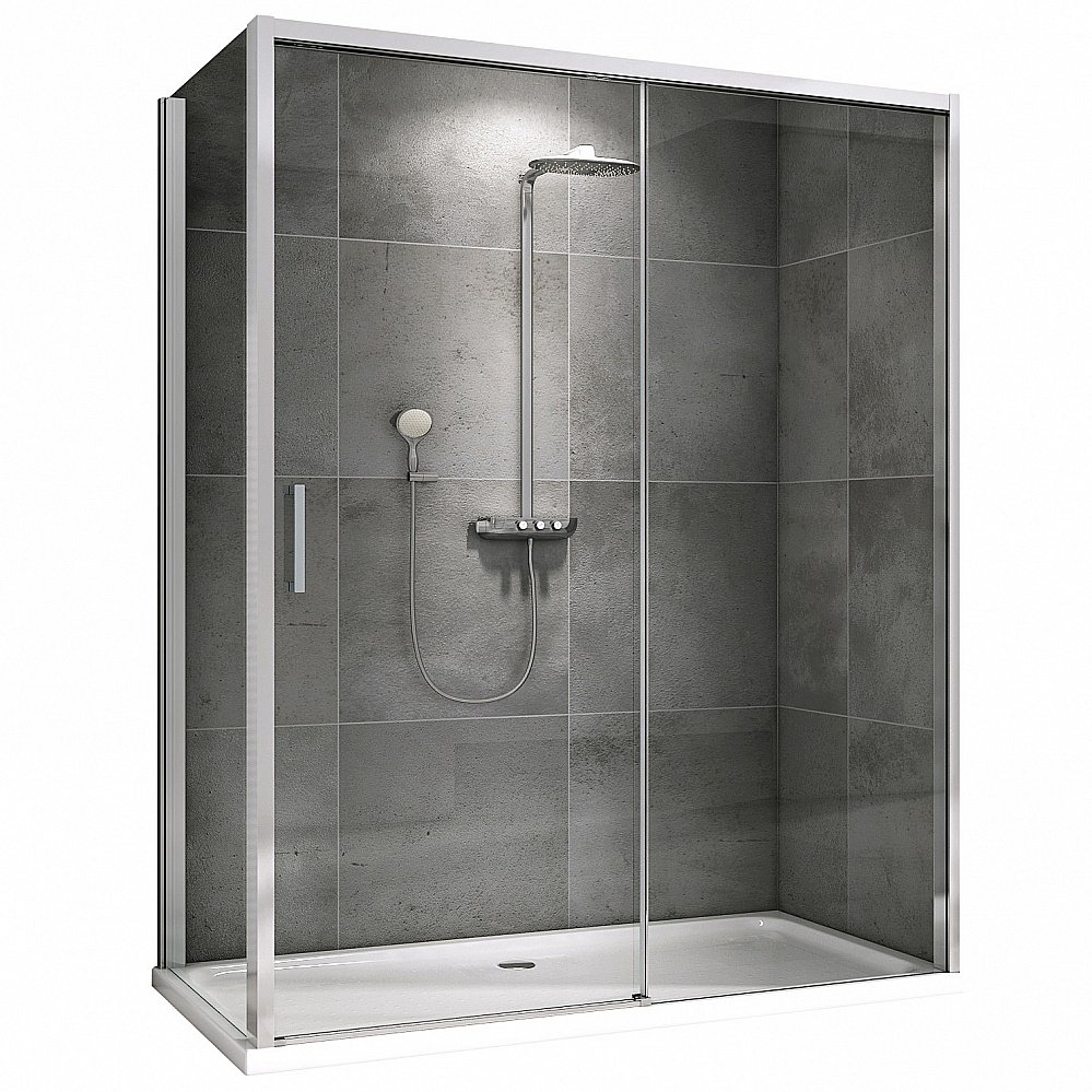 Душевой уголок ABBER Komfort AG93120-S92 120х90 стекло прозрачное/профиль хром купить в интернет-магазине Sanbest