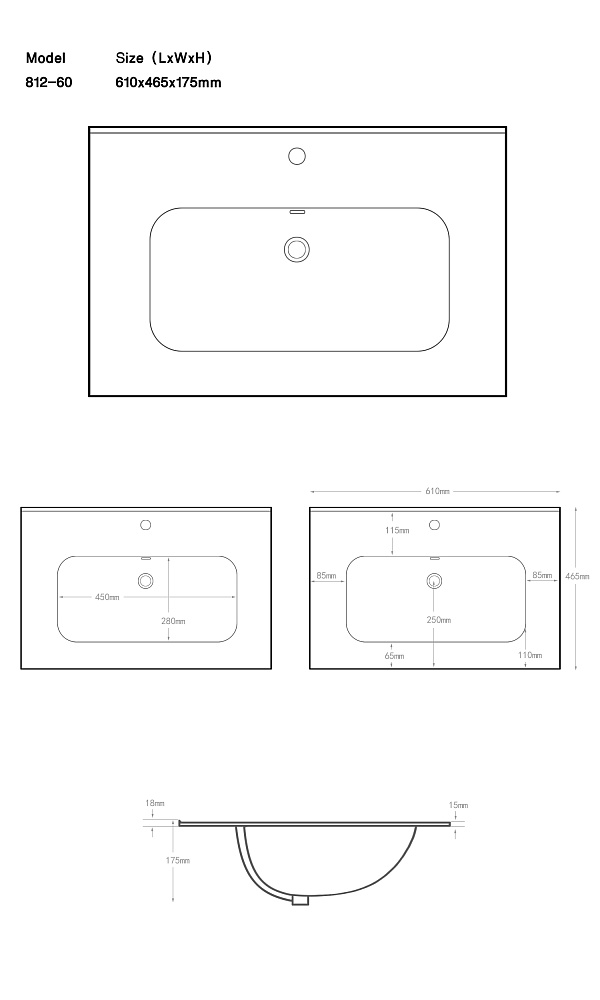 Раковина Aquanet Flat 330429 60 белая матовая купить в интернет-магазине Sanbest