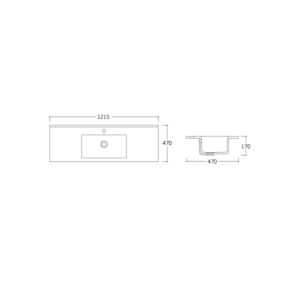 Раковина Vincea 120 VBS-13120MB черный купить в интернет-магазине Sanbest