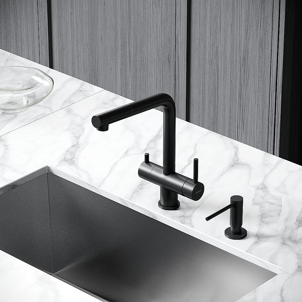 Смеситель для кухни Sancos Spin SC4015MB черный матовый купить в интернет-магазине сантехники Sanbest