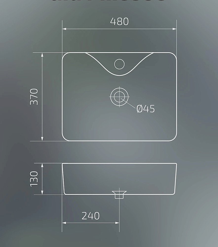 Раковина накладная Gid 48 Mnc606 54461 бежевый мрамор купить в интернет-магазине Sanbest