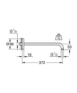 Душевой кронштейн Grohe Rainshower 28982000 купить в интернет-магазине сантехники Sanbest