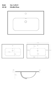 Раковина Aquanet Flat 330429 60 белая матовая купить в интернет-магазине Sanbest