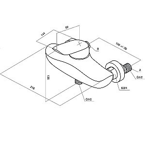 Смеситель для душа AM.PM Bliss L F5320032 купить в интернет-магазине сантехники Sanbest