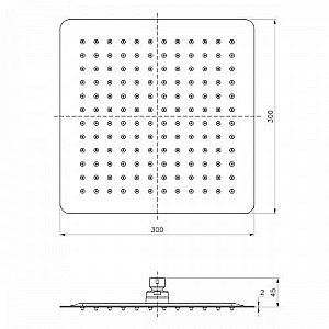 Верхний душ Lemark LM9488S купить в интернет-магазине сантехники Sanbest