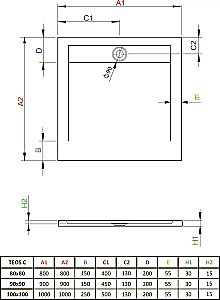 Душевой поддон Radaway Teos C antracite HTC100100-64 100x100 серый купить в интернет-магазине Sanbest